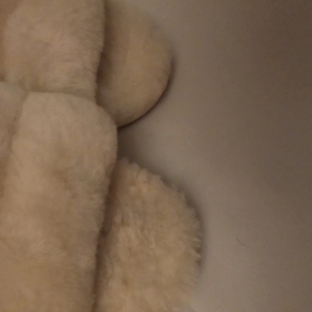 UGG Plush Cream Slippers Sz 11 Toddler